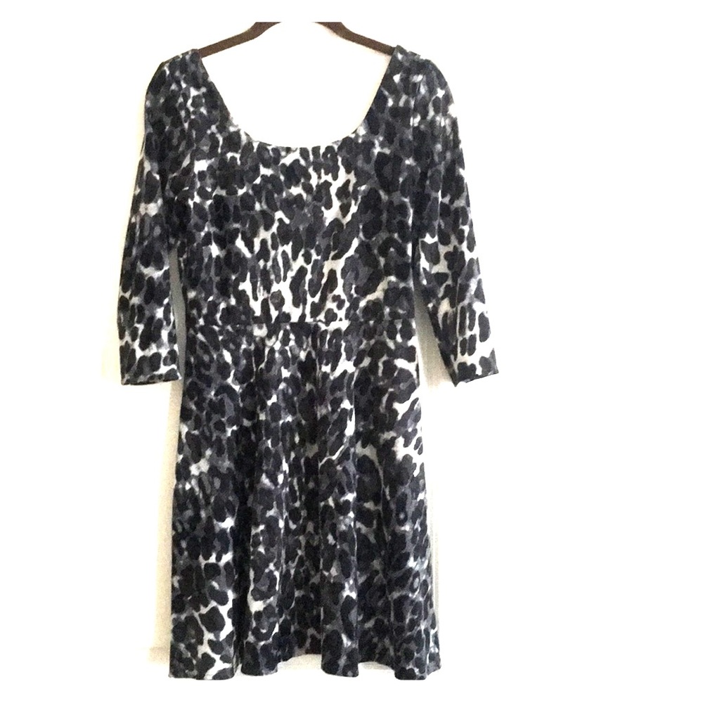 Gray leopard dress